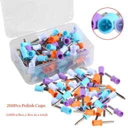 200Pcs/Pack Dental Polishing Brush Polisher Brushes Kits /Polish Cups Dentistry Teeth Latch Type Mixed Color