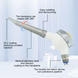 JUMTOP Dental Air Prophy Polishing Jet Oral Hygiene Teeth Cleaning Air Polisher 360 Degree Rotate Sandblasting Gun