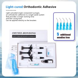 Dental Orthodontic Adhesive Light Cure Braces Glue Kit for Orthodontic Brackets Direct Bonding System Blue Glue