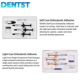 Dental Orthodontic Adhesive Light Cure Braces Glue Kit for Orthodontic Brackets Direct Bonding System Blue Glue