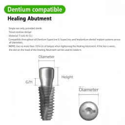 Dental Healing Abutment & Cover Screw & Cap For Dentium Healing Abutment Dental Implant Accessories