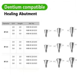 Dental Healing Abutment & Cover Screw & Cap For Dentium Healing Abutment Dental Implant Accessories