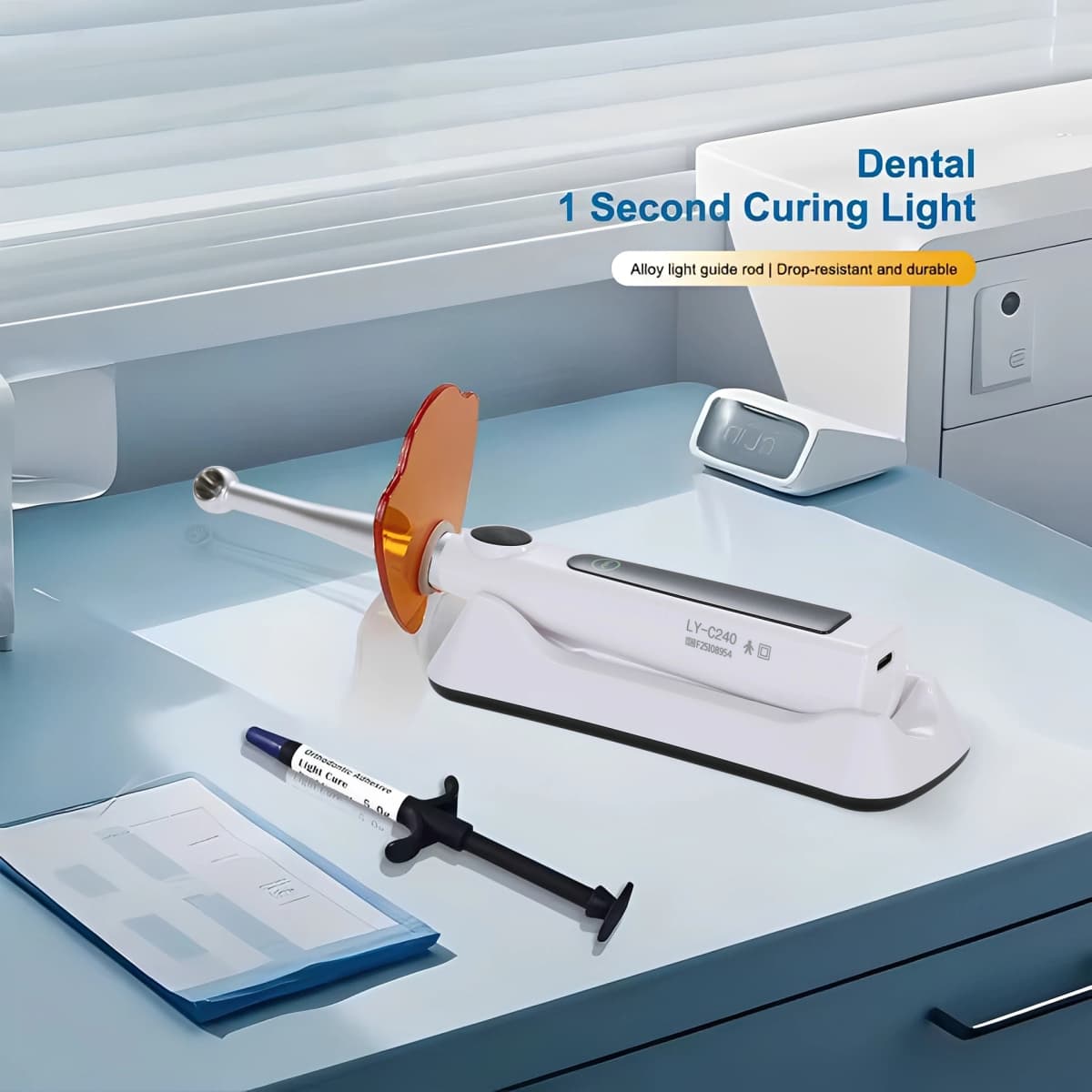 1-5 Pcs Dental Wireless Cordless LED Cure Curing Light Lamp 2400mw 5W Tool 360° 2400mw 1Second Curing
