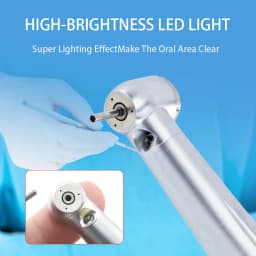 DEASIN Dental E-Generator Led High & Low Speed Handpiece kit Standard Head Straight Contra Angle Air Turbine Three Water Spary