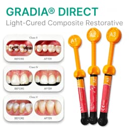 NEW Dental GC Gradia Direct Light‑Cured Composite Restorative 2.7mL  Nano Resin Filling Material for Anterior Posterior Teeth