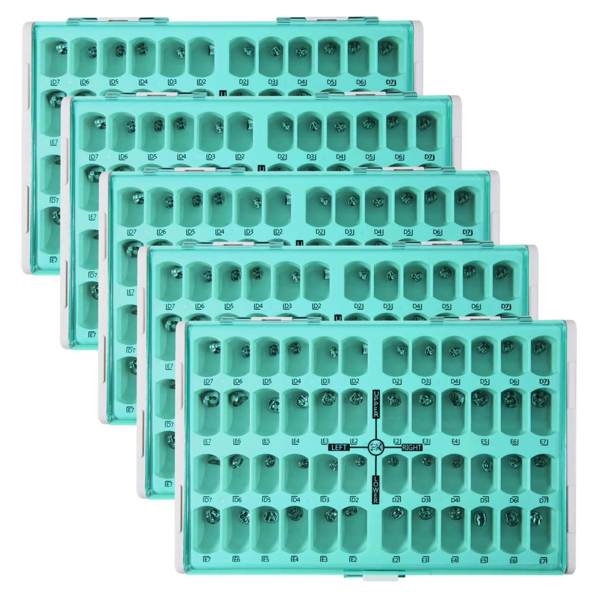 1-5 Sets Dental Primary Molar Crown teeth Preformed Stainless Steel 48Pcs Temporary Crowns Kit for Kids Pediatric Dentist Supply