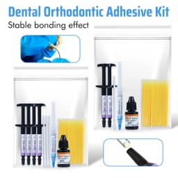 Dental Orthodontic Adhesive Light Cure Glue Kit Blue Glue Green Glue Paste Primer Etching Invisible Bonding For Brackets Braces
