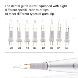 Dental Endo Gutta cutter Teeth Whitening Oral Hygiene Dental Equipment Tooth Gum Cutter Dental Gutta Percha Cutter with 8 Tips