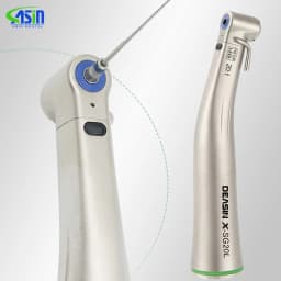 DEASIN Dental XSG20L Contra Angle Implant Low Speed Handpiece RA Burs 20:1 Fiber Optic Increasing Green Ring Air Turbine