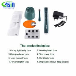 Wireless Dental Curing Lamp Dental Photopolymerizer 2500 Mw/cm2 Highlight Dental Resin Dental Materials