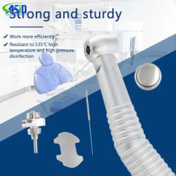 Dental Fiber Optic Handpiece LED Standard Head Turbine Fit KV Quick Coupling