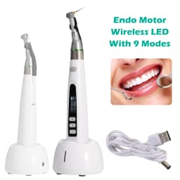Dental Cordless & Wireless LED Light Endo Motor 16:1 Contra Angle Root Canal Treatment Endodontic