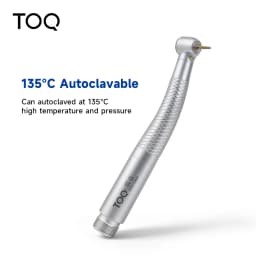 TOQ Dental LED High‑Speed Handpiece, Self‑powered E‑Generator Air Turbine, Push Button Triple Water Spray 2 Holes Autoclavable