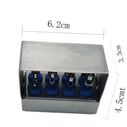 JUMTOP 1 Set Dental Implant Trephine Bur with Disinfection Holder Surgical Implant Tissue Punch Dentistry Surgical Instrument