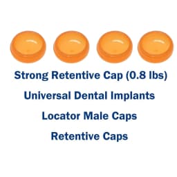 Dental Implant Retention Caps Kit Universal Locator Core Tool for Insertion Extraction Abutment Overdenture Attachment