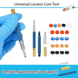 Dental Implant Retention Caps Kit Universal Locator Core Tool for Insertion Extraction Abutment Overdenture Attachment