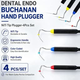 Dental Endo Buchanan Hand Plugger NiTi Tip #0 #1 #2 Endodontic Tool Gutta Percha Vertical Compaction Dentistry Instrument
