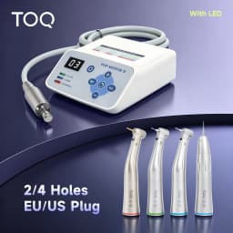 TOQ Dentist Low&High Speed Dental TOP LED Fiber Optic Brushless Electric Micromotor Handpiece Set Fit To E Type 1:5/4:1/1:1