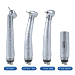 Sandent Dental LED E-generator High Speed Handpiece Kit Standard/Large/45 Degree Head 6 to 4 Converter