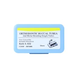 200Pcs 50Sets Dental Orthodontic Buccal Tube 1st 2nd Molar Bondable Monoblock Non-Convertible Roth MBT 0.022 0.018