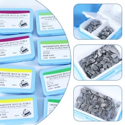 200Pcs 50Sets Dental Orthodontic Buccal Tube 1st 2nd Molar Bondable Monoblock Non-Convertible Roth MBT 0.022 0.018