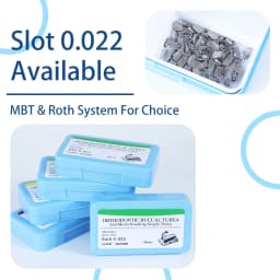 200Pcs 50Sets Dental Orthodontic Buccal Tube 1st 2nd Molar Bondable Monoblock Non-Convertible Roth MBT 0.022 0.018
