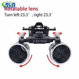 DEASIN Binocular Dental Loupes 2.5X 3.5X Optical Lens With Clip Adjustable Magnifying Glass for Medical Oral ENT Surgery Lupa