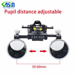 DEASIN Binocular Dental Loupes 2.5X 3.5X Optical Lens With Clip Adjustable Magnifying Glass for Medical Oral ENT Surgery Lupa