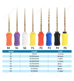Dental Tools Gold Flexible Files Hand Endo Rotary Files Golden Endodontic Files 21/25mm NITI Endo Titanium Instrument Dentistry
