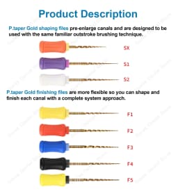 Dental Tools Gold Flexible Files Hand Endo Rotary Files Golden Endodontic Files 21/25mm NITI Endo Titanium Instrument Dentistry