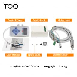 Dental Brushless Electric Motor with Internal Water Spray and LED Connector Portable Micromotor for Fiber Optic 1:1 1:5 4:1 16:1