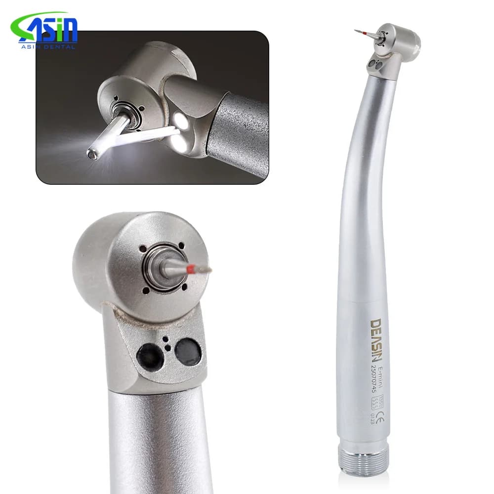DEASIN Dental LED Mini Head High Speed Handpiece for Dental Lab Kids Children Hand Piece Push Button dentistry tools