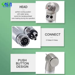 DEASIN Dental LED Mini Head High Speed Handpiece for Dental Lab Kids Children Hand Piece Push Button dentistry tools