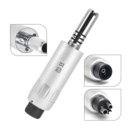 WRC Dental Inner Channel Low Speed Handpiece Set 1:1 Direct Drive Fiber Optic Contra Angle Straight Handpiece Air Motor 40000rpm
