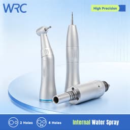 WRC Dental Inner Channel Low Speed Handpiece Set 1:1 Direct Drive Fiber Optic Contra Angle Straight Handpiece Air Motor 40000rpm