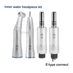 WRC Dental Inner Channel Low Speed Handpiece Set 1:1 Direct Drive Fiber Optic Contra Angle Straight Handpiece Air Motor 40000rpm
