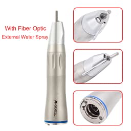 Straight Contra Angle Handpiece Dental Fiber Optic Motor Contra Angle Dental Low Speed Handpiece 1:1/1:5/20:1 Air Turbine