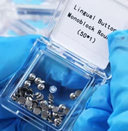 Dental Orthodontic Lingual Buttons Metal Composite Bondable Traction Hook Ceramic Hook Mesh Base Ortodoncia Materiales
