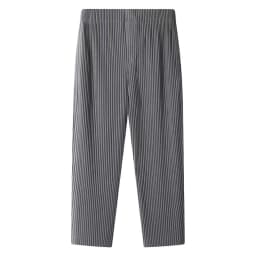 Miyake Pleated Straight Pants Men Clothing Black Pencil Cropped Pants Street Wears Men Japanese Style Ankle Length Pants