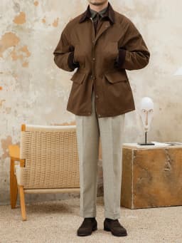 Deer Sanxian Business Retro Outdoor Waist Hunting Wear Windproof Jacket Men's British All-match Waterproof Fashion Jacket