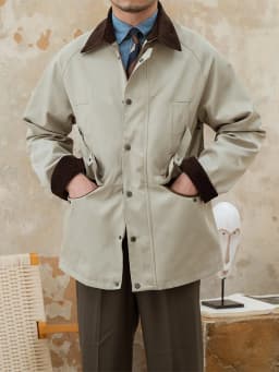 Deer Sanxian Business Retro Outdoor Waist Hunting Wear Windproof Jacket Men's British All-match Waterproof Fashion Jacket