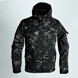 Winter Fleece Jacket Men Riding Outdoor Motorcycle Coats Tactical Multi-pocket Soft Shell Waterproof Windproof Warm Shark Skin