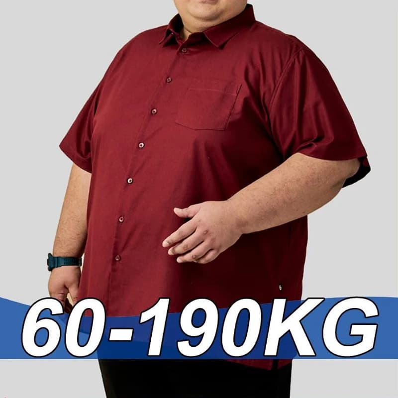 Men Shirt Plus Size Summer Short Sleeve Business Work Shirt Loose Fit Comfortable Oversized T Shirt designer clothes men