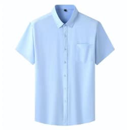 Men Shirt Plus Size Summer Short Sleeve Business Work Shirt Loose Fit Comfortable Oversized T Shirt designer clothes men