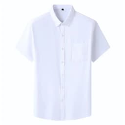 Men Shirt Plus Size Summer Short Sleeve Business Work Shirt Loose Fit Comfortable Oversized T Shirt designer clothes men