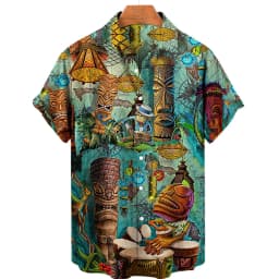 2024 Men's Hawaiian 3d Shirts Streetwear Short Sleeve Cotton Oversized Summer Camisa Floral Masculina Blouse Retro