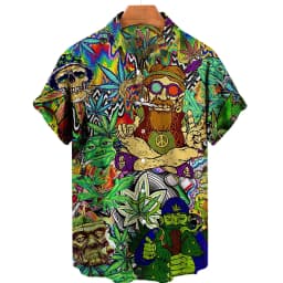 2024 Men's Hawaiian 3d Shirts Streetwear Short Sleeve Cotton Oversized Summer Camisa Floral Masculina Blouse Retro