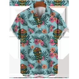 2024 Men's Hawaiian 3d Shirts Streetwear Short Sleeve Cotton Oversized Summer Camisa Floral Masculina Blouse Retro