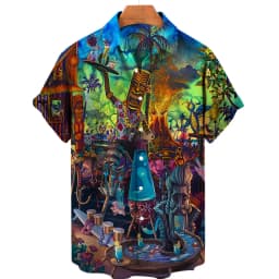 2024 Men's Hawaiian 3d Shirts Streetwear Short Sleeve Cotton Oversized Summer Camisa Floral Masculina Blouse Retro