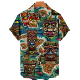 2024 Men's Hawaiian 3d Shirts Streetwear Short Sleeve Cotton Oversized Summer Camisa Floral Masculina Blouse Retro